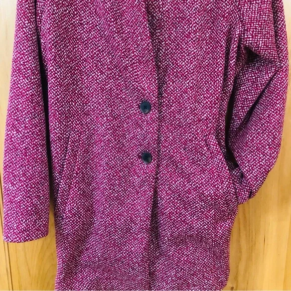 COPY - Old Navy Women's Pink Tweed Coat - Picture 5 of 7